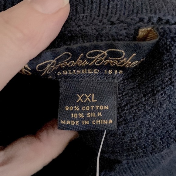 Brooks Brothers XXL Navy, Waffle Pullover - Picture 13 of 13